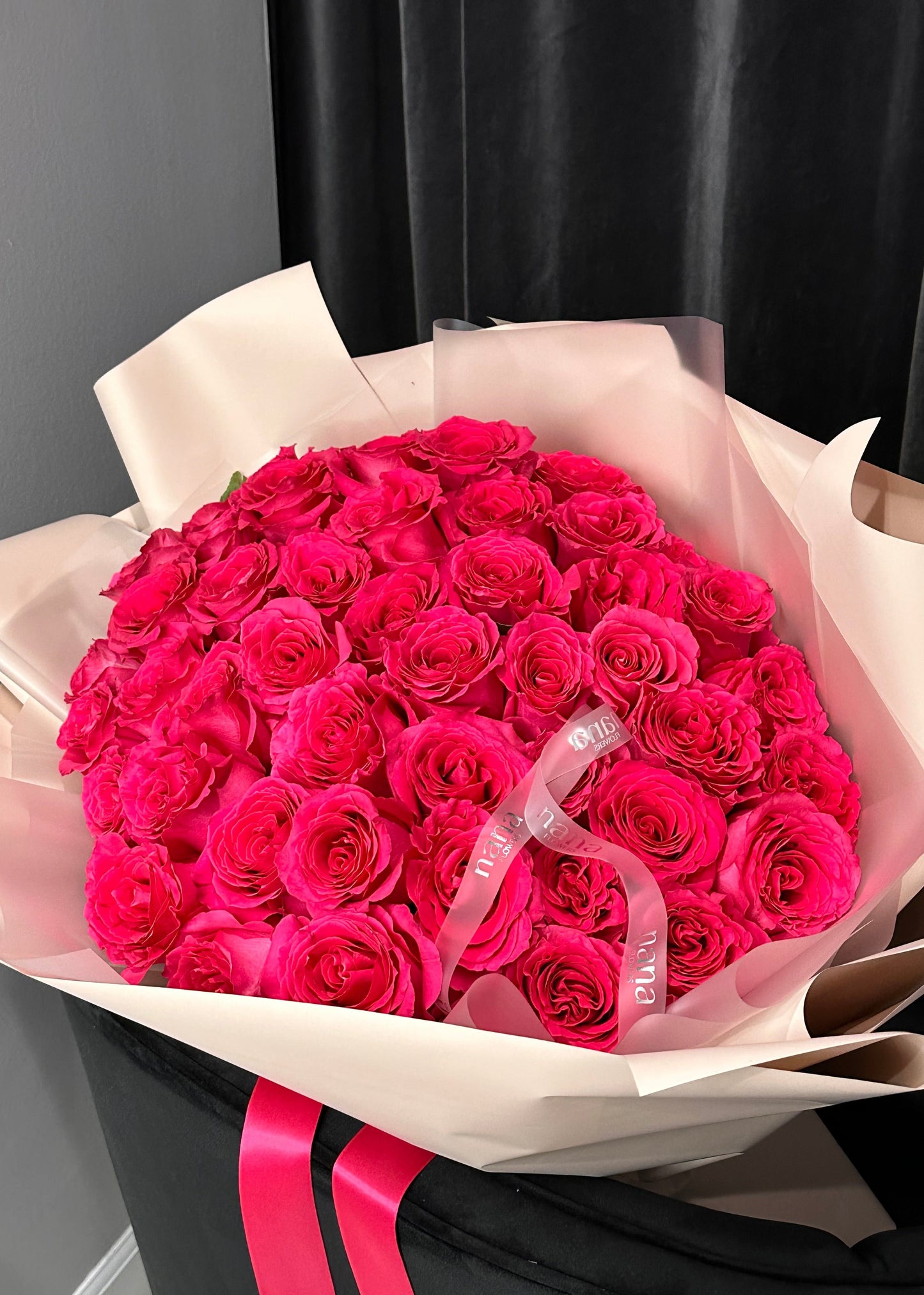 Hot Pink Roses Bouquet