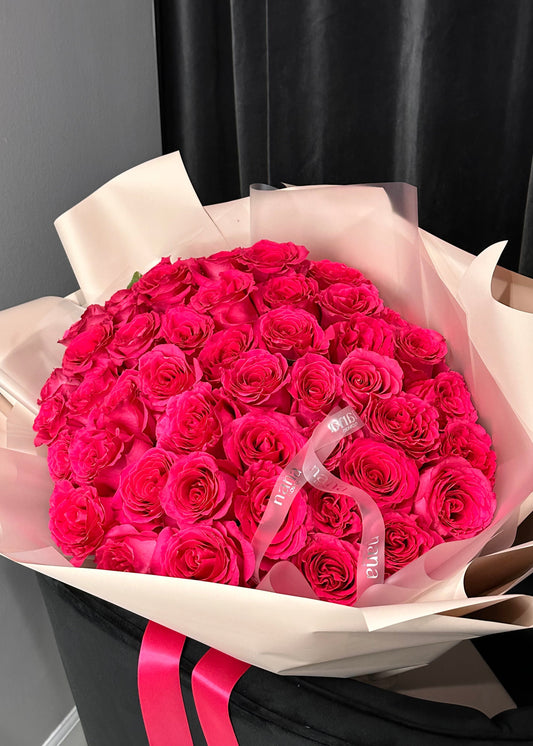 Hot Pink Roses Bouquet