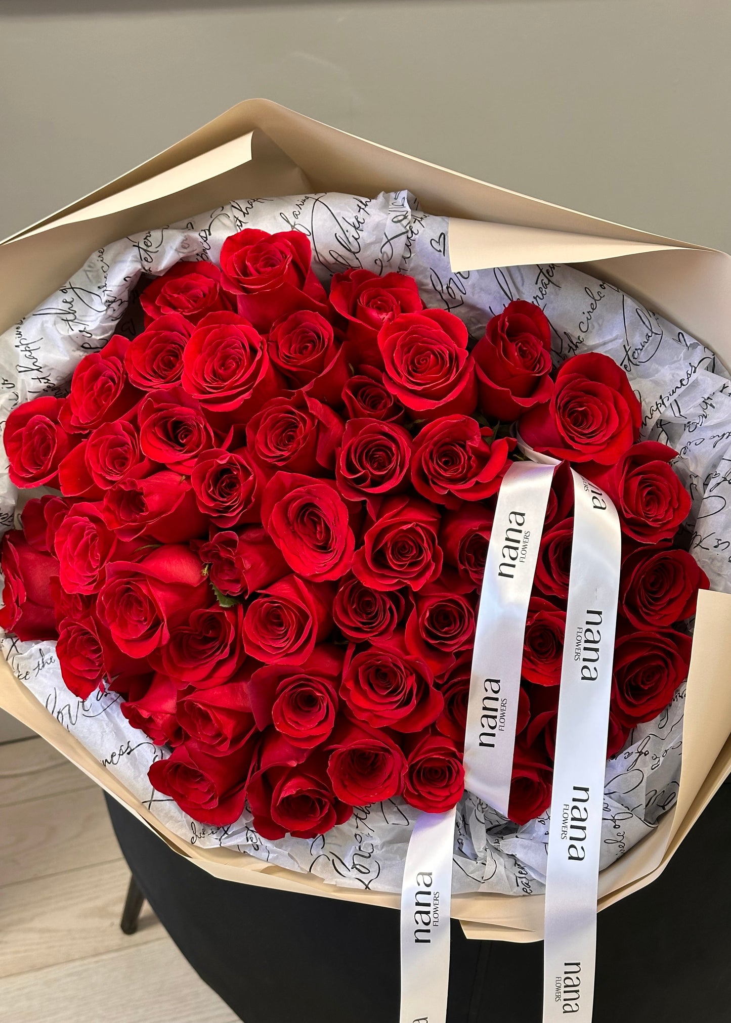 50 Red Long Stem Roses